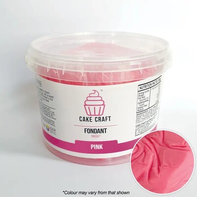 Cake Craft Pink Fondant Icing 1kg | No Allergens | Halal