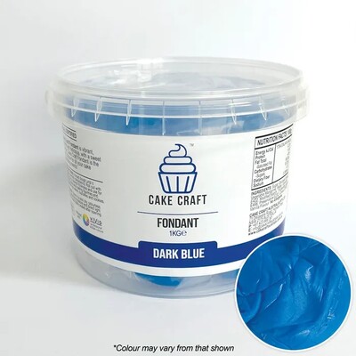 Cake Craft Dark Blue Fondant Icing 1kg | No Allergens | Halal