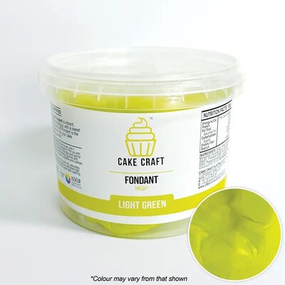Cake Craft Light Green Fondant Icing 1kg | No Allergens | Halal