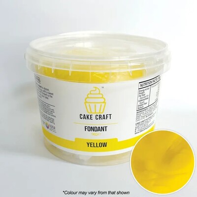 Cake Craft Yellow Fondant Icing 1kg | No Allergens | Halal