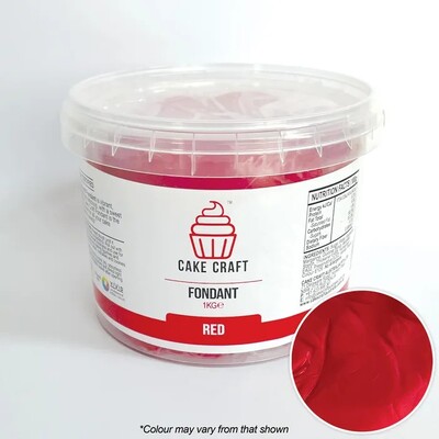 Cake Craft Red Fondant Icing 1kg | No Allergens | Halal