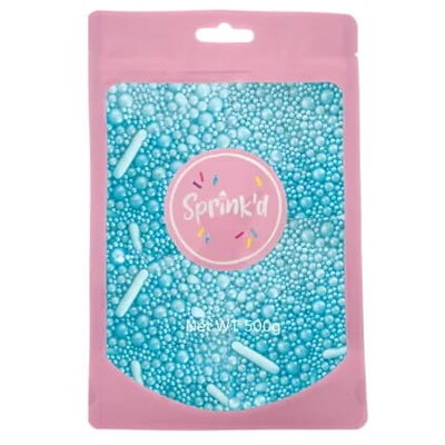 Sprink'd Matte Blue Mix Edible Cake Sprinkles 500g