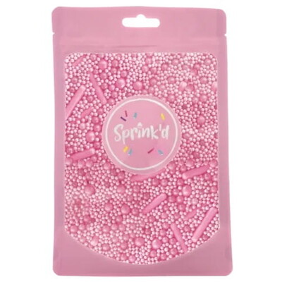 Sprink'd Matte Pink Mix Edible Cake Sprinkles 500g