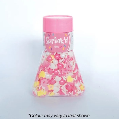 Sprink'd Pink Baby Girl Mix Edible Cake Sprinkles (100g)