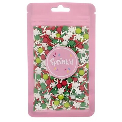 Sprink'd Christmas Jolly Medley Edible Cake Sprinkles 60g
