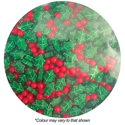 Sprink'd Christmas Holly & Berry Edible Cake Sprinkles 500g
