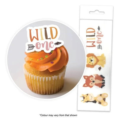 Edible Wild One Wafer Cake Toppers (Pk 16)