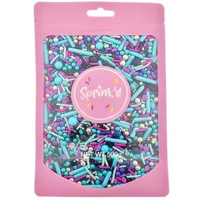 Sprink'd Midnight Medley Edible Cake Sprinkles 500g