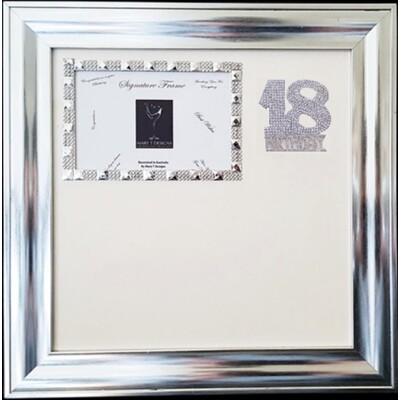 18th Birthday Funky Diamante Signature Photo Frame With Pen Pk 1