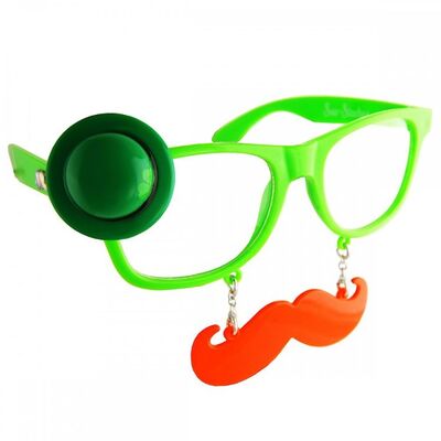 Adult St Patricks Day Glasses with Hanging Moustache