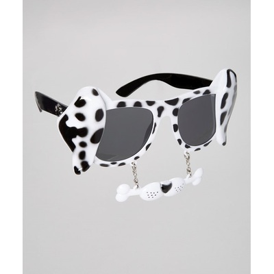 Child Sun Staches Dalmation Dog Glasses with Hanging Nose