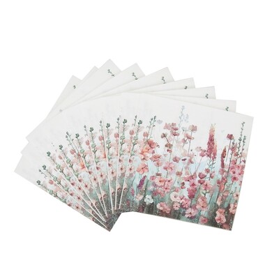 Forget Me Not Flowers Floral Paper Lunch Napkins 2 Ply 33cm Pk 20 
