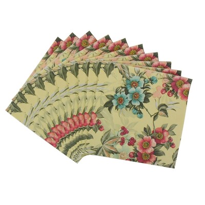 Spring Annuals Flowers Floral Paper Lunch Napkins 2 Ply 33cm Pk 20 