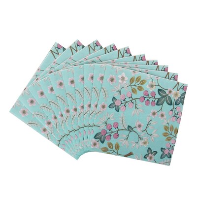 Anemone Flowers Floral Paper Lunch Napkins 2 Ply 33cm Pk 20 