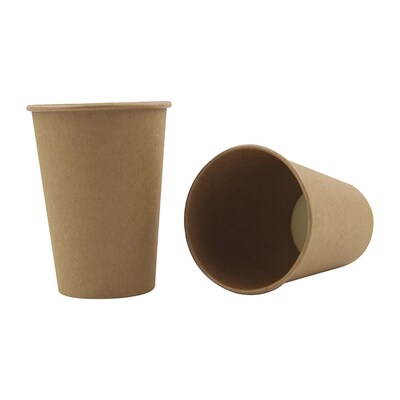 Kraft Brown Paper Eco Cups 266ml (Pk 12)