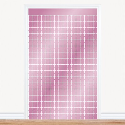 Pink Foil Curtain Backdrop 100cm x 200cm | Metallic Party Photo Background Decoration