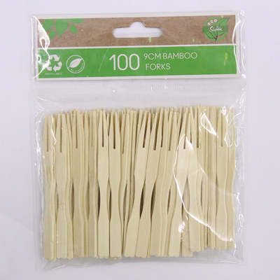Bamboo Cocktail Forks 9cm (Pk 100)