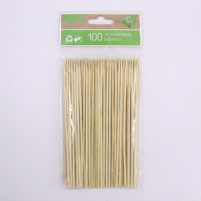 Bamboo Skewers 15cm (Pk 100)