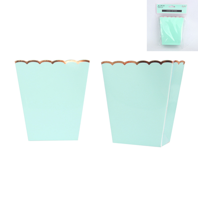 Mint Green Treat Box w- Gold Trim (11 x 9.5cm) Pk 6