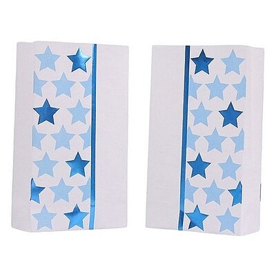 Blue Stars Paper Party Loot Bags Pk 6