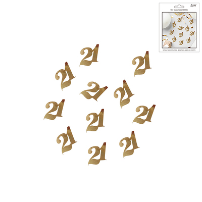 Jumbo Metallic Gold 21 Confetti Scatters 8g