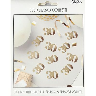 Metallic Gold 30 Jumbo Confetti Scatters 8g