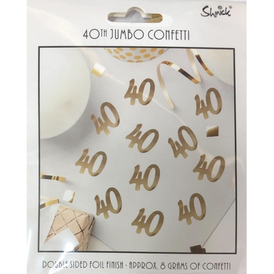 Metallic Gold 40 Jumbo Confetti Scatters 8g