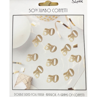 Metallic Gold 50 Jumbo Confetti Scatters 8g