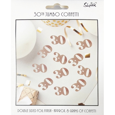 Metallic Rose Gold 30 Jumbo Confetti Scatters 8g