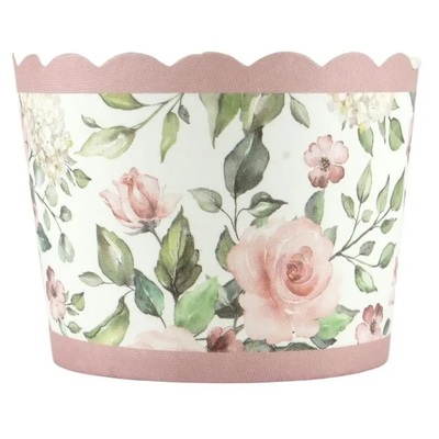 Pink Floral Flower Baking Cups (Pk 30)