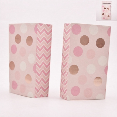 Pink Jumbo Dot Paper Party Loot Bags (Pk 6)