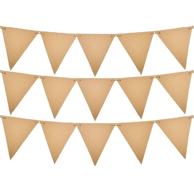Kraft Bunting 30 Flags Party Banner 