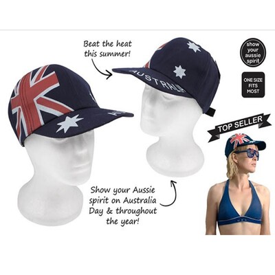 Australian Aussie Flag Deluxe Adult Twill Cap Pk 1
