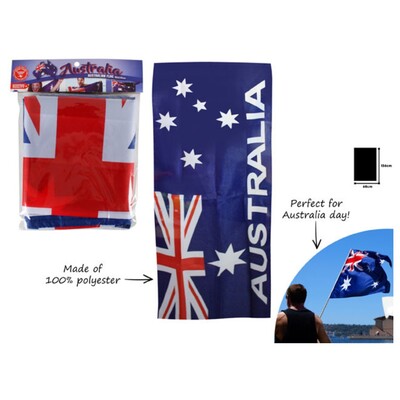 Aussie Flag With Eyelets 136 x 68cm Pk 1