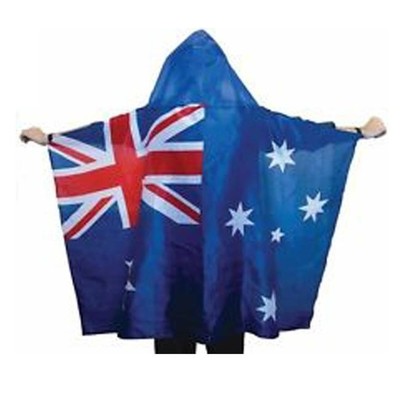 Australian Aussie Flag Adult Cape Costume with Hood Pk 1