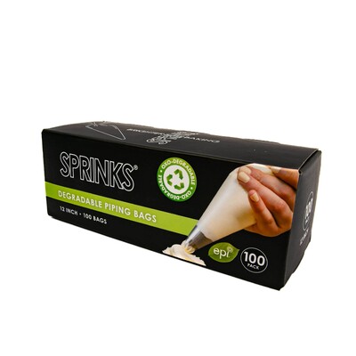 Sprinks Degradable Clear 12in Icing Piping Bags Pk100