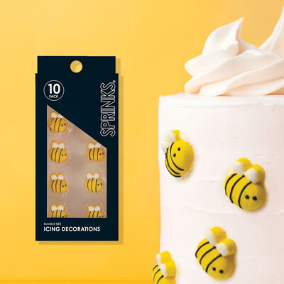 Sprinks Bumble Bee Edible Icing Decorations Pk 10