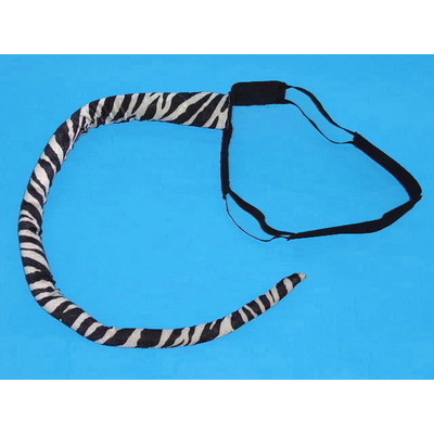 Deluxe Bendable Black & White Zebra Tail Pk 1 