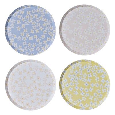 Ginger Ray Hello Spring 9in Floral Paper Plates (Pk 8)