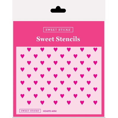 Sweet Sticks Cake Stencil Mini Hearts 140mm Reusable Decorating Stencil