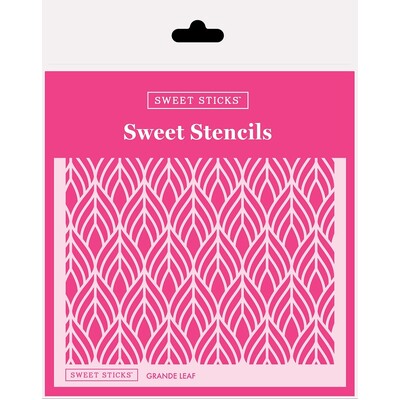 Sweet Sticks Cake Stencil Grande Leaf 140mm Reusable Decorating Stencil