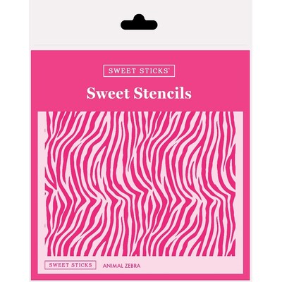 Sweet Sticks Cake Stencil Zebra Stripes 140mm Reusable Decorating Stencil
