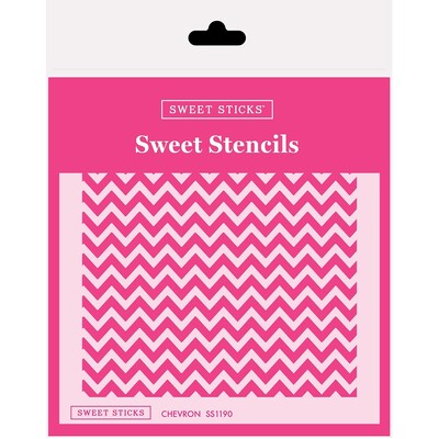 Sweet Sticks Cake Stencil Chevron 140mm Reusable Decorating Stencil