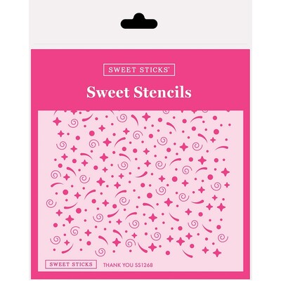 Sweet Sticks Cake Stencil Swirls 140mm Reusable Decorating Stencil