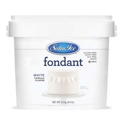Satin Ice White Vanilla Rolled Fondant 2.5kg