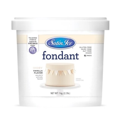Satin Ice Ivory Vanilla Rolled Fondant 1kg