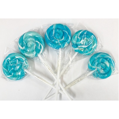 Blue Swirl Lollipops (288g - 12g Each) Pk 24