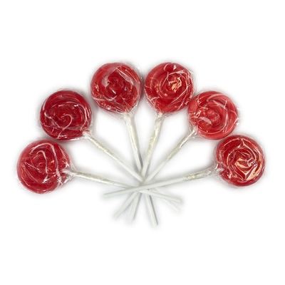 Red Swirl Lollipops (288g - 12g Each) Pk 24