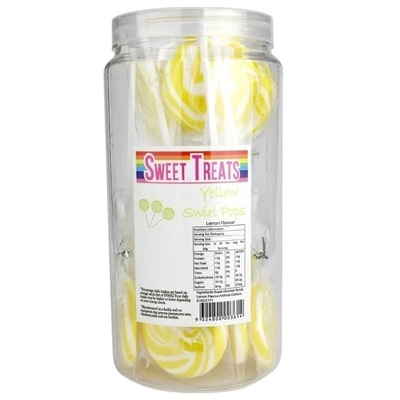 Yellow Swirl Lollipops 12g (Pk 24)