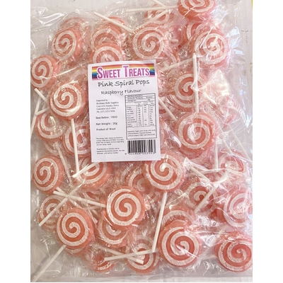 Pink Lollipops with White Swirl Tongue Tattoo 1kg (Pk 56)